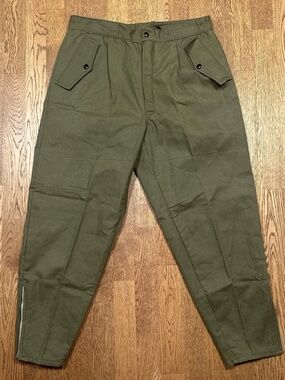 Vintage 60s Kingsway Simpsons Sears Canvas Fleece Lined Army Pants Mens 34